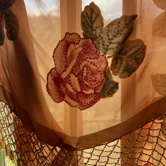 Bohemian Sheer Art Nouveau Shawl. - Picture 3 of 5